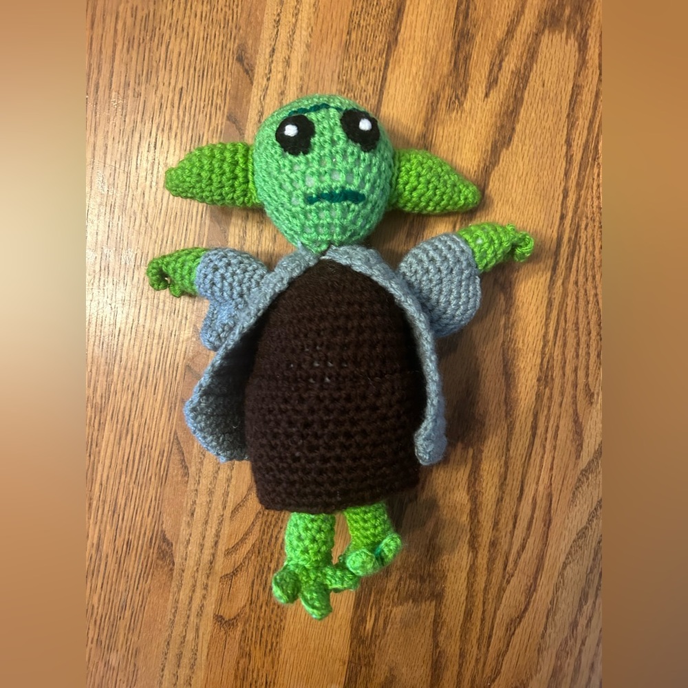 Yoda crocheted doll